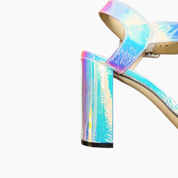 NEW Jon Josef Saffron lI Block Heel Metallic Sandal - Picture 6 of 6